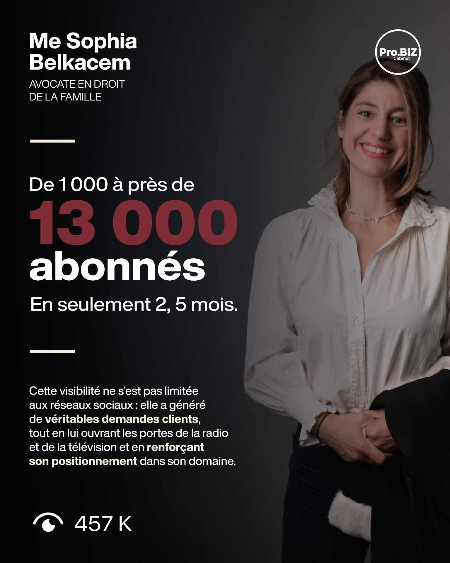 Me Sophia Belkacem, avocate en droit de la famille, en portrait
