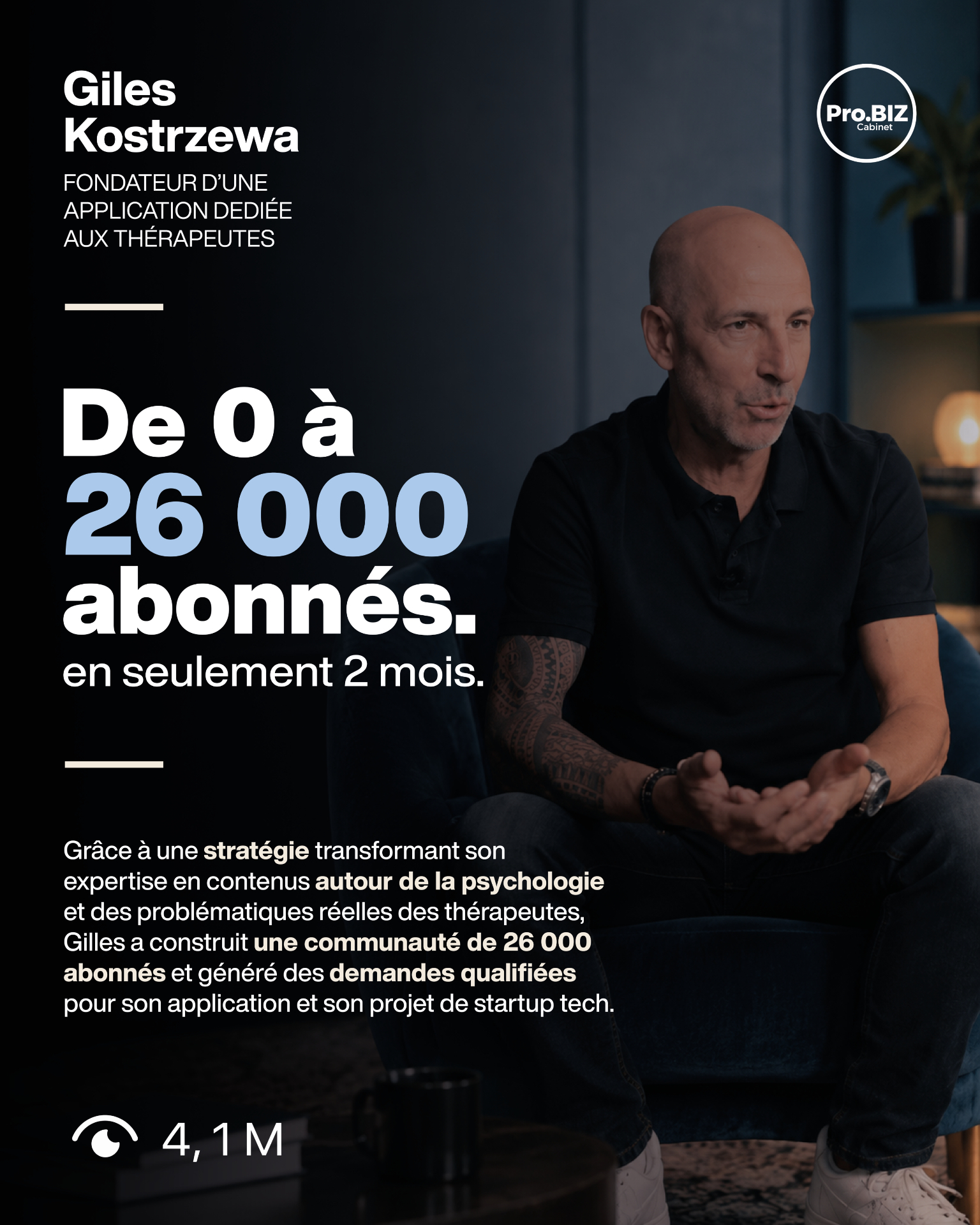 Giles Kostrzewa, fondateur d'une application pour thérapeutes, en interview