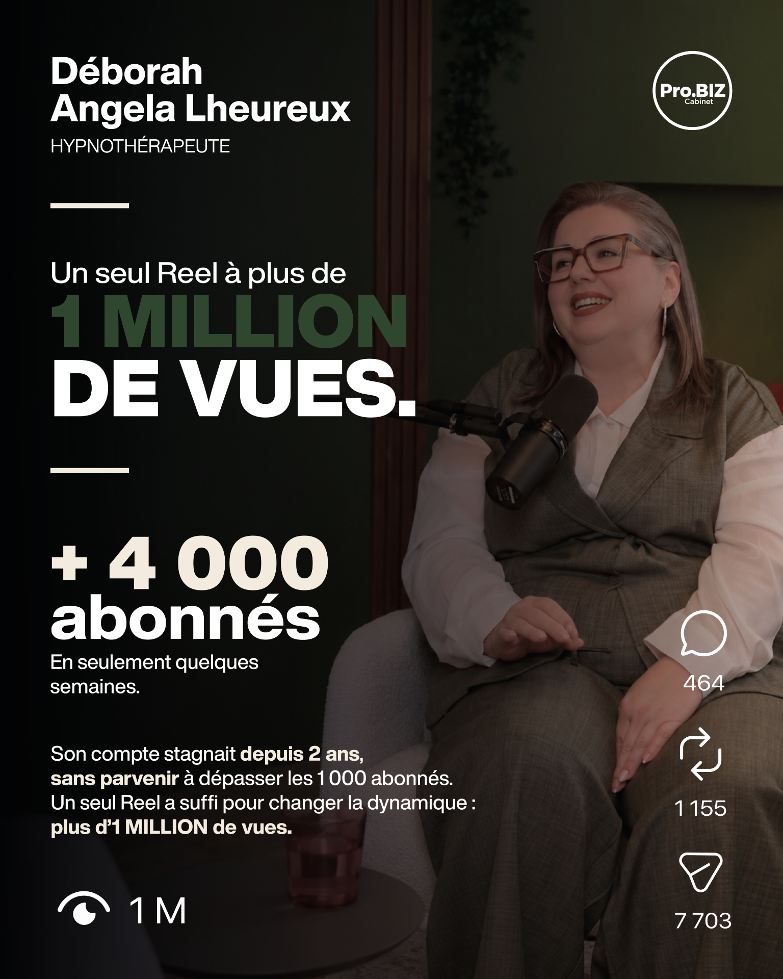 Déborah Angela Lheureux, hypnothérapeute, pendant un tournage